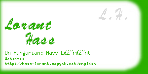 lorant hass business card